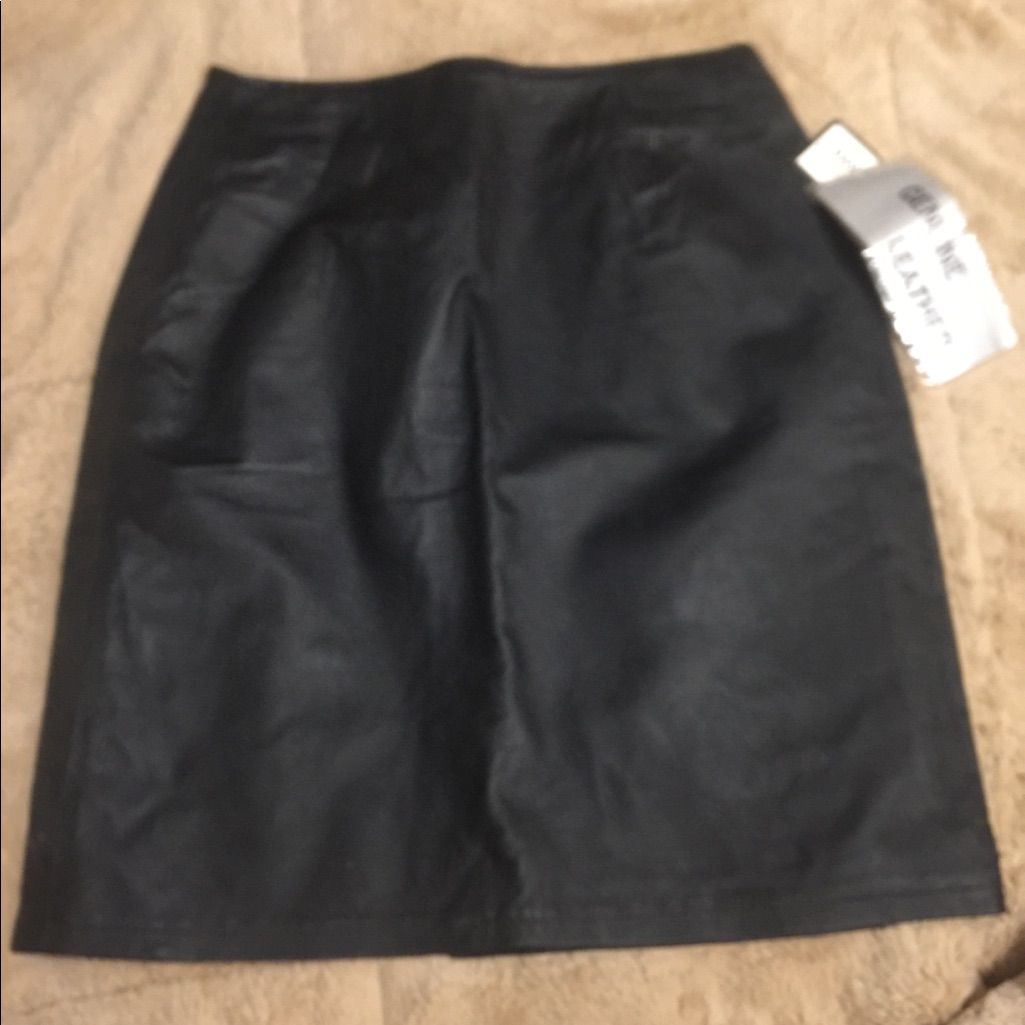 Skirt Black Leather
